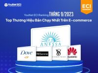 YouNet ECI Ranking: Xếp hạng thương hiệu bán chạy nhất trên E-commerce tháng 9/2023