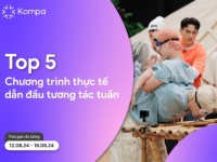 Kompa.ai: Top 5 chương trình thực tế dẫn đầu tương tác MXH tuần 12/8-18/8
