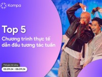 Kompa.ai: Top 5 chương trình thực tế dẫn đầu tương tác MXH tuần 2/9-8/9