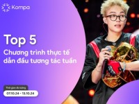 Kompa.ai: Top 5 chương trình thực tế dẫn đầu tương tác MXH tuần 7/10-13/10