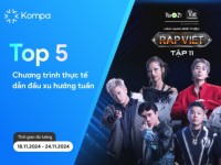 Kompa.ai: Top 5 chương trình thực tế dẫn đầu tương tác MXH tuần 18/11-24/11