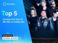 Kompa.ai: Top 5 chương trình thực tế dẫn đầu tương tác MXH tuần 2/12-8/12