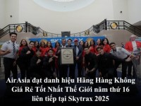 AirAsia đạt danh hiệu “Hãng hàng không giá rẻ tốt nhất thế giới” năm thứ 16 liên tiếp tại Skytrax 2025