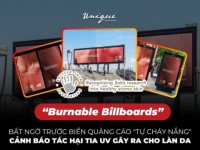 Billboard biết “đổi màu da” dưới nắng mang theo lời cảnh báo thị giác về tác hại của tia UV