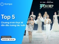 Kompa.ai: Top 5 chương trình thực tế dẫn đầu tương tác MXH tuần 20/1-26/1