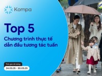 Kompa.ai: Top 5 chương trình thực tế dẫn đầu tương tác MXH tuần 24/3-30/3