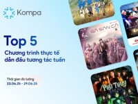 Kompa.ai: Top 5 chương trình thực tế dẫn đầu tương tác MXH tuần 23/06-29/06