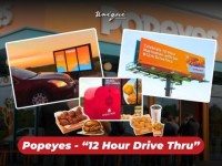 Khi thách thức “điên rồ” của Popeyes trở thành tuyệt tác OOH với “12 Hour Drive Thru”