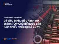 Lễ diễu binh, diễu hành trở thành Top 3 Chủ đề “hot” nhất MXH