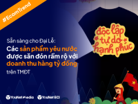 YouNet ECI: Hưởng ứng không khí Đại Lễ, loạt áo thun, sticker yêu nước “gây sốt” trên TikTok Shop