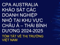 CPA Australia: Tỷ lệ doanh nghiệp nhỏ Việt Nam ghi nhận tăng trưởng cao nhất trong bốn năm qua