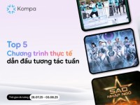 Kompa.ai: Top 5 chương trình thực tế dẫn đầu tương tác MXH tuần 28/07-03/08