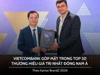 Vietcombank góp mặt trong Top 30 thương hiệu giá trị nhất Đông Nam Á theo Kantar BrandZ 2024