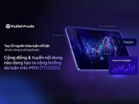 YouNet Media: Top 20 nguồn thảo luận hàng đầu về các công ty chứng khoán (tháng 7/2025)