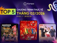 Kompa.ai: Top 5 show thực tế dẫn đầu tương tác mạng xã hội tháng 2/2026
