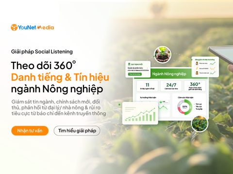 YouNet Media giới thiệu bộ giải pháp giám sát danh tiếng và tín hiệu thị trường ngành nông nghiệp